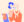 Mother dauther pink illustration orange