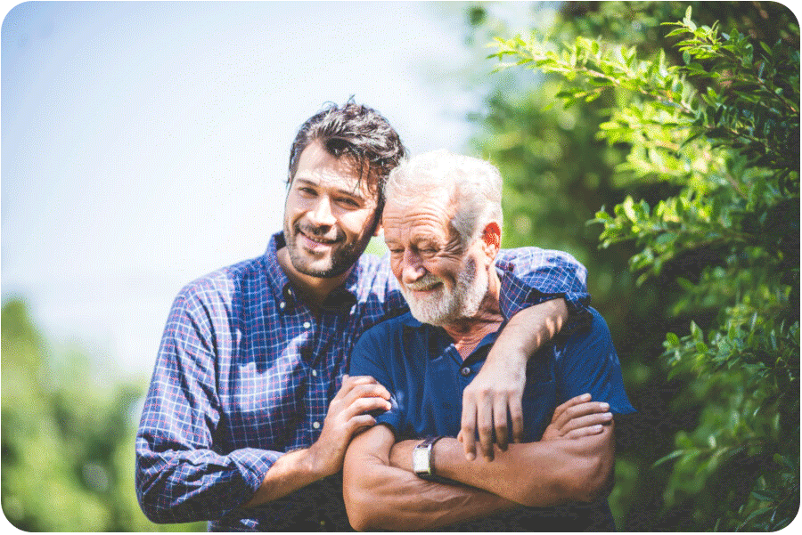 Father and son outside Adobe Stock 361148741 edit