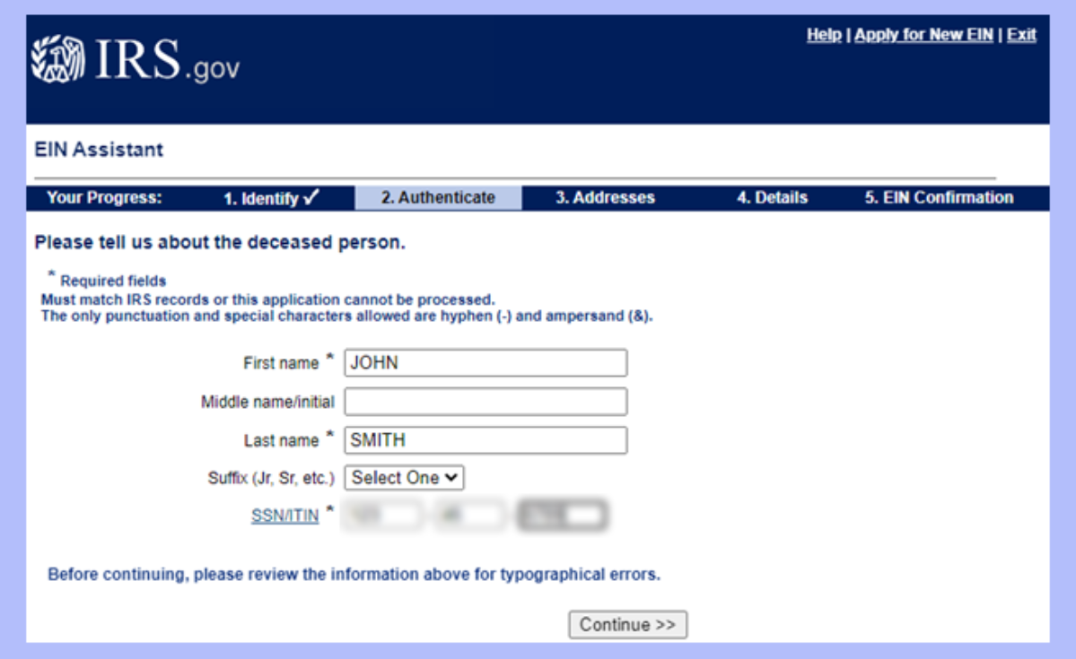 How to get an EIN number for an estate (stepbystep)