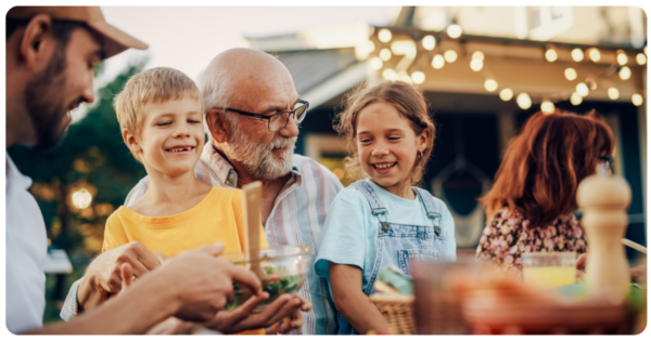 Grandfather with family